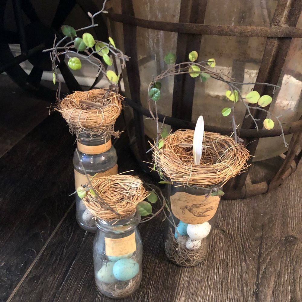 🐦 New Garden Bird Nest Jars Handcrafted Etsy